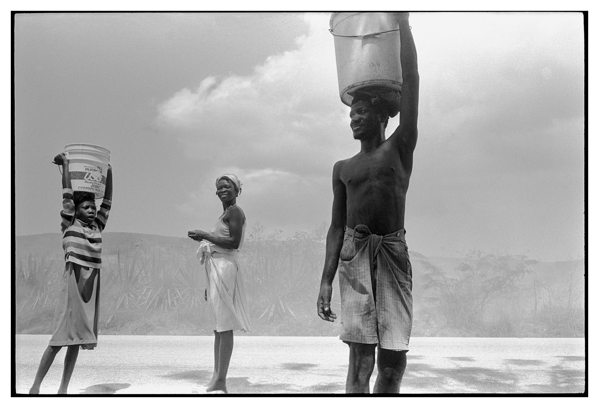 Burning sugar cane, Haiti, 1986